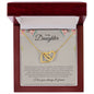 To My Daughter | I Love You, Always & Forever - Interlocking Hearts necklace